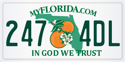 FL license plate 2474DL