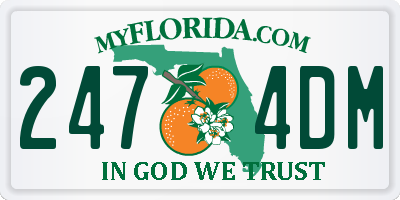 FL license plate 2474DM
