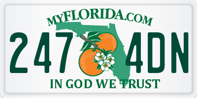 FL license plate 2474DN