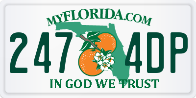 FL license plate 2474DP