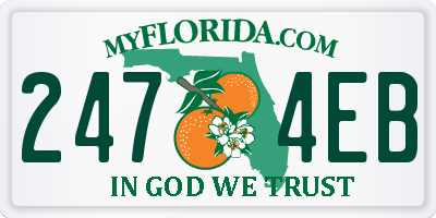 FL license plate 2474EB