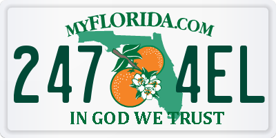 FL license plate 2474EL