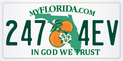 FL license plate 2474EV
