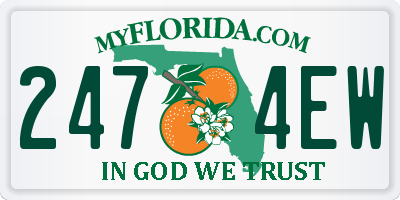 FL license plate 2474EW
