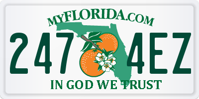 FL license plate 2474EZ