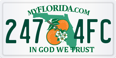 FL license plate 2474FC