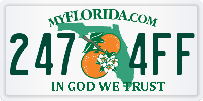 FL license plate 2474FF
