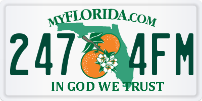 FL license plate 2474FM