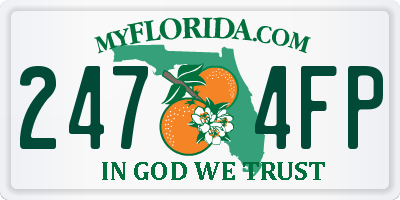 FL license plate 2474FP