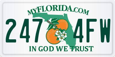 FL license plate 2474FW