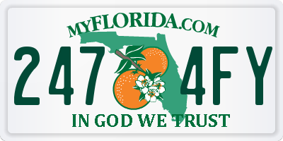FL license plate 2474FY