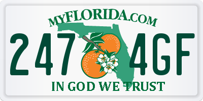 FL license plate 2474GF