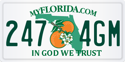 FL license plate 2474GM