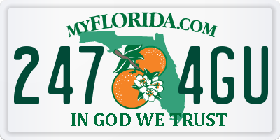 FL license plate 2474GU