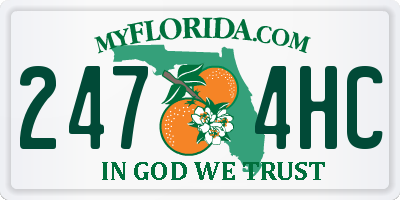 FL license plate 2474HC