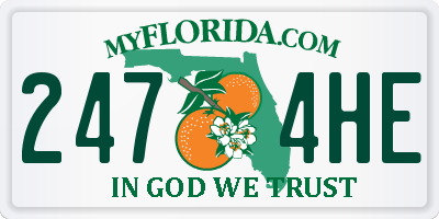FL license plate 2474HE