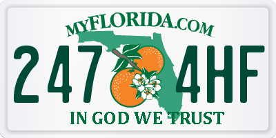 FL license plate 2474HF