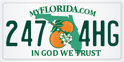 FL license plate 2474HG