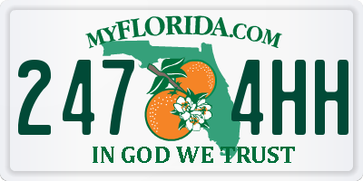 FL license plate 2474HH