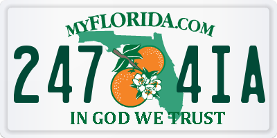 FL license plate 2474IA