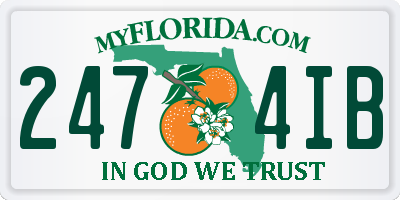 FL license plate 2474IB