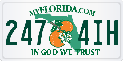 FL license plate 2474IH