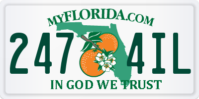 FL license plate 2474IL