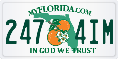 FL license plate 2474IM