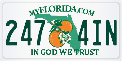 FL license plate 2474IN