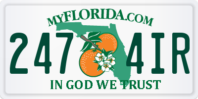 FL license plate 2474IR