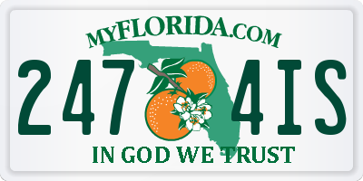 FL license plate 2474IS