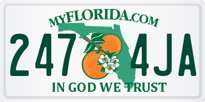 FL license plate 2474JA