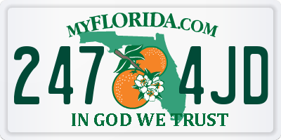 FL license plate 2474JD