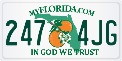 FL license plate 2474JG