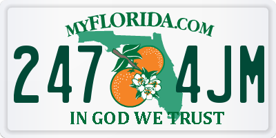 FL license plate 2474JM