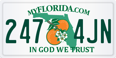 FL license plate 2474JN