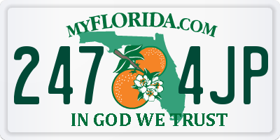 FL license plate 2474JP