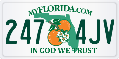 FL license plate 2474JV