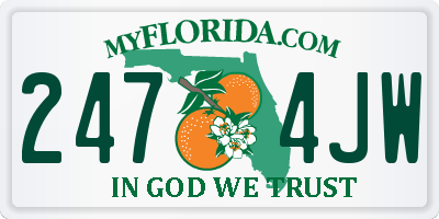 FL license plate 2474JW