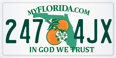 FL license plate 2474JX