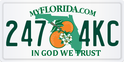 FL license plate 2474KC