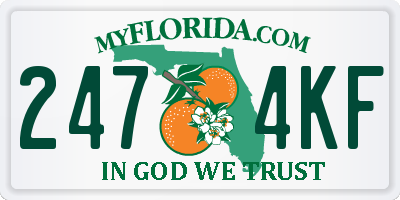 FL license plate 2474KF