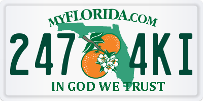 FL license plate 2474KI