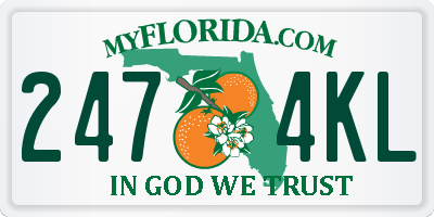 FL license plate 2474KL