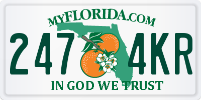 FL license plate 2474KR