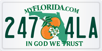 FL license plate 2474LA