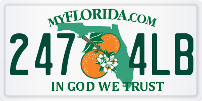 FL license plate 2474LB