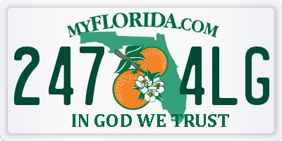 FL license plate 2474LG
