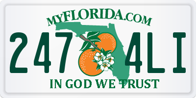 FL license plate 2474LI