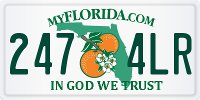 FL license plate 2474LR